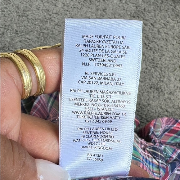 Polo Ralph Lauren Kids Red, Green, and Blue Plaid Shirt - Picture 8 of 9